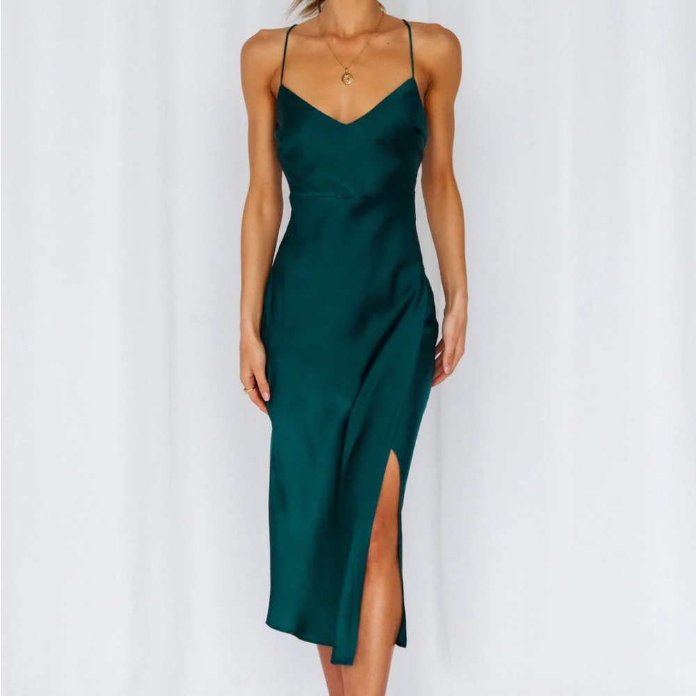 Hello molly Green Midi Dress
